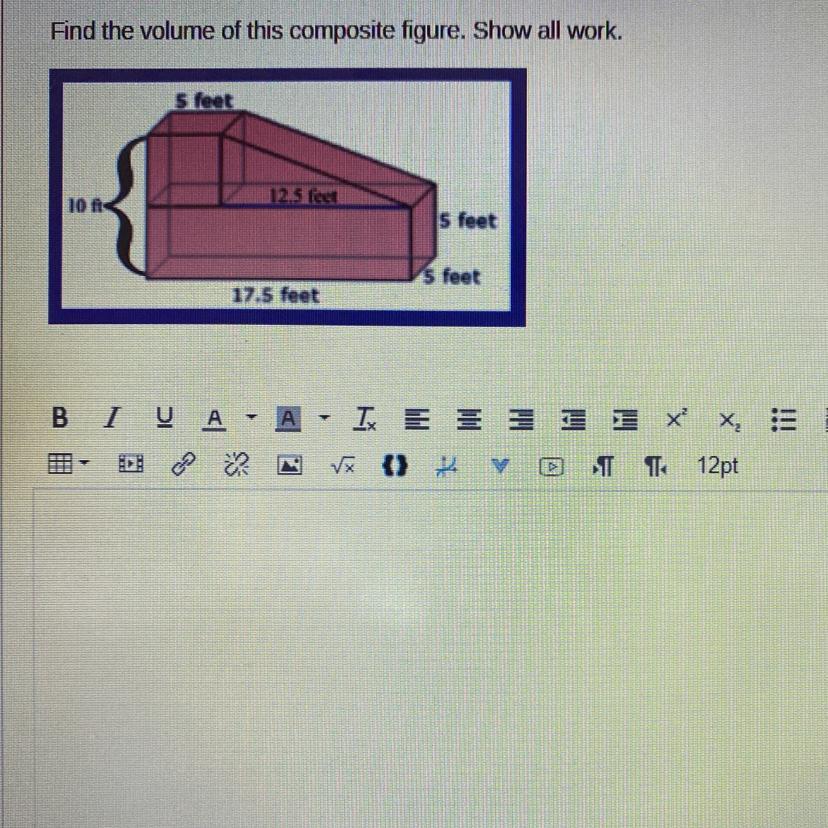 Find the volume of this composite figure. Show all work.Please!!!!!