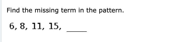 Find the missing term in the pattern.