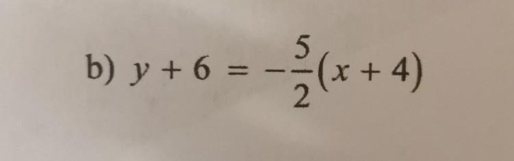 rewrite the following linear equation in general form
