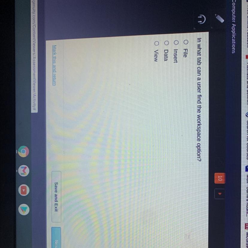 In what tab can a user find the workspace option?