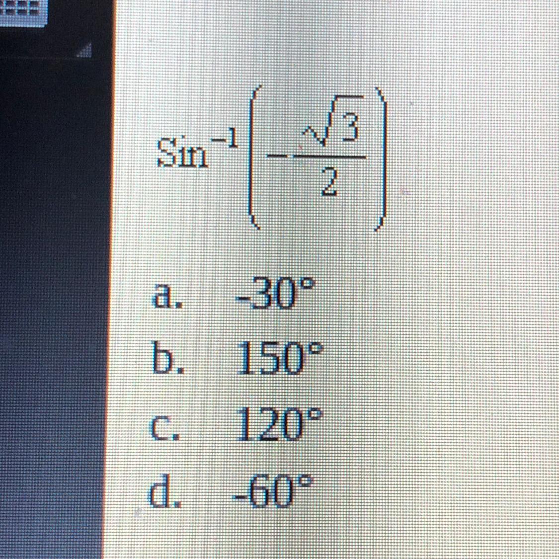 Evaluate The Following Trigonometric Expression