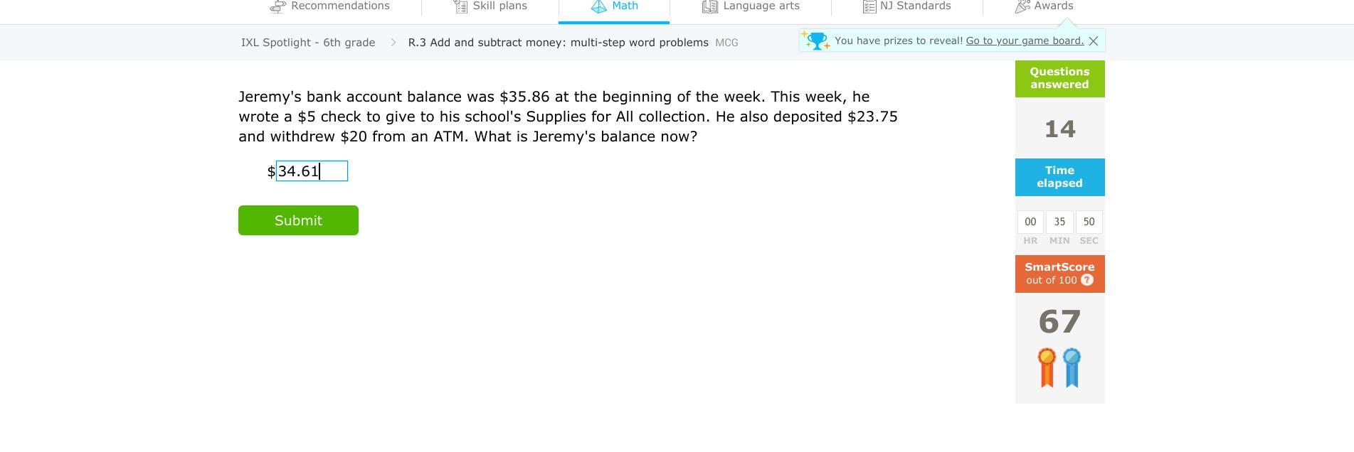is this answer correct? if not can somebody tell me what is the correct answer