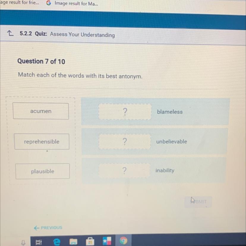 Match each of the words with its best antonym. 