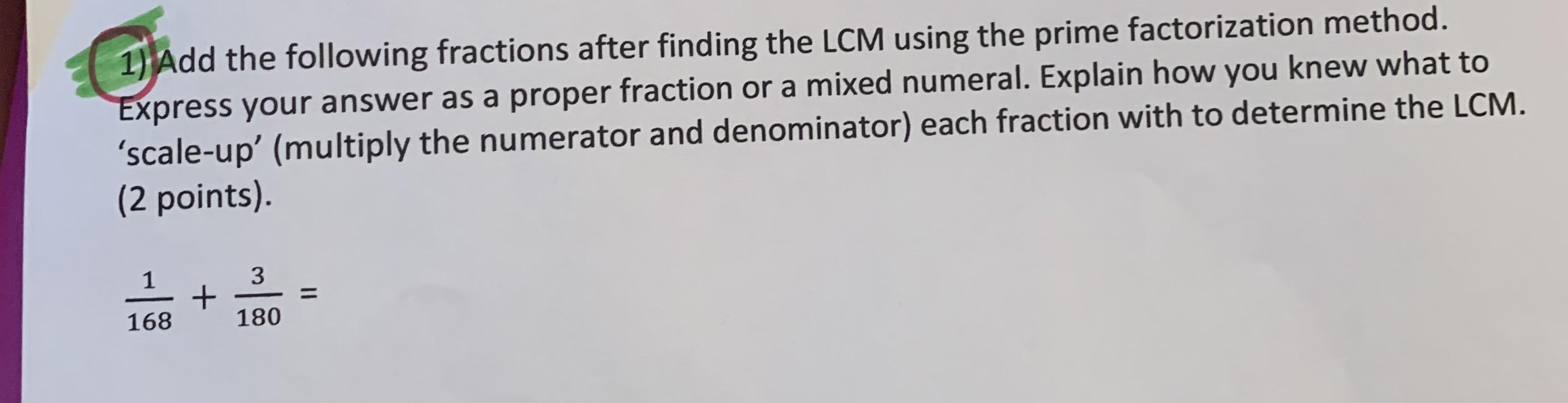 Add the following fractions. See the image below