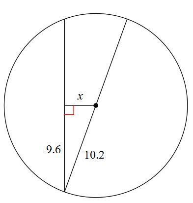 Help please! Thanks!Find the length of the segment indicated. A. 3.1B. 3.9C. 3.4D. 3.8