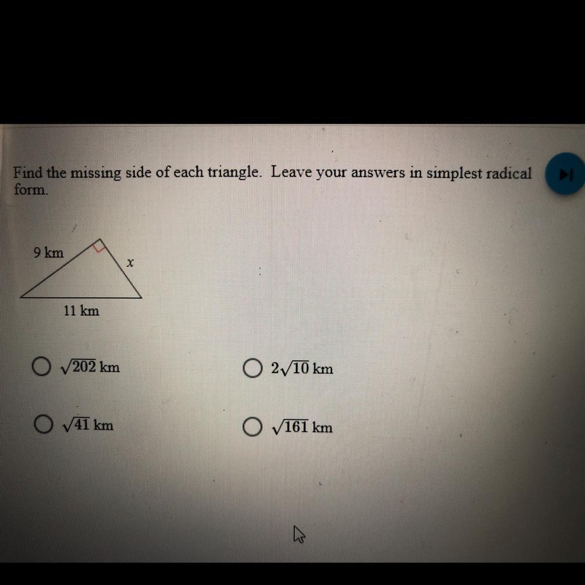find missing side of triangle, help!