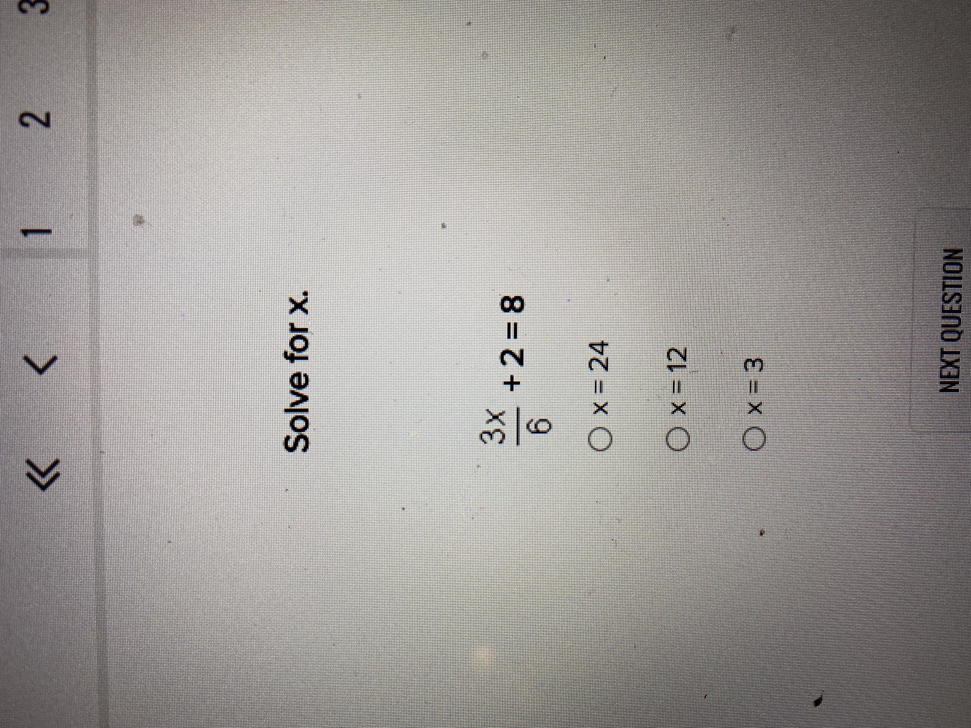 7. solve for x! please help