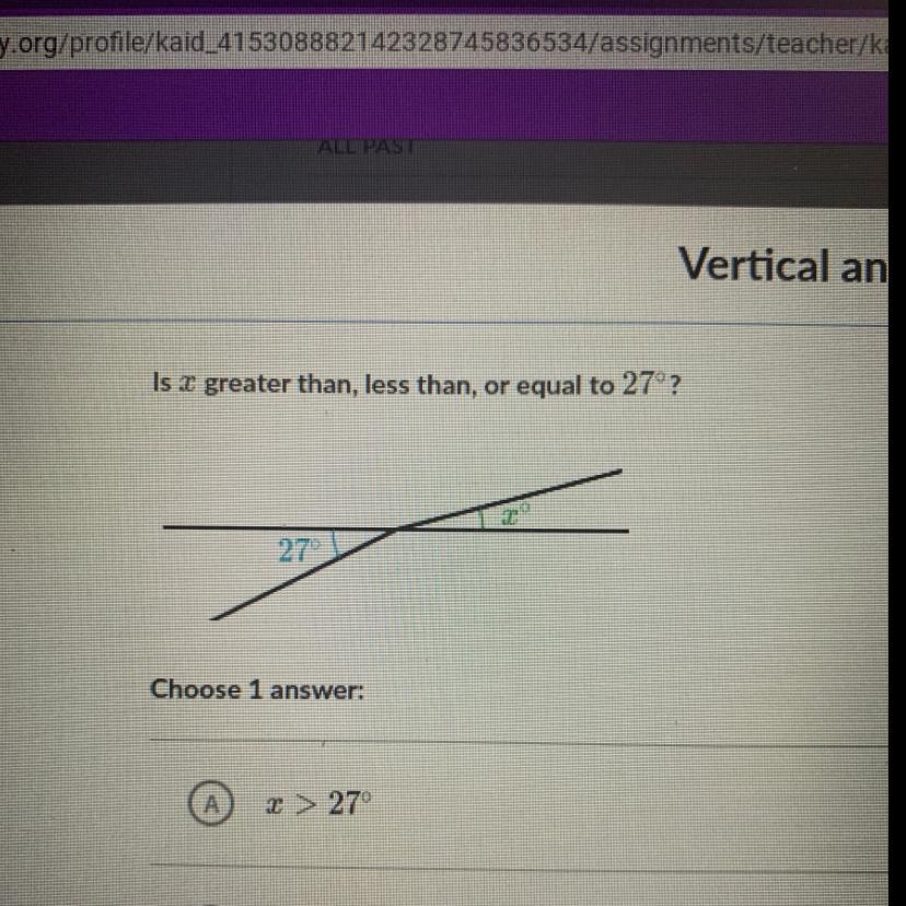 Is X Greater Than, Less Than, Or Equal To 27