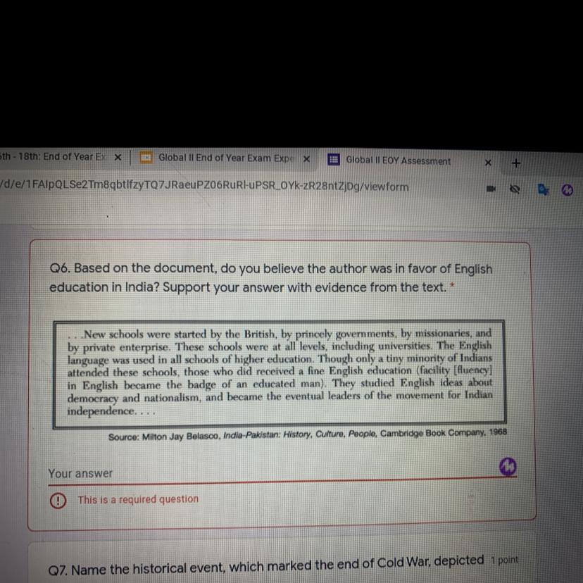 Based on the document do you believe the author was in favor of English education in IndiaPlz help