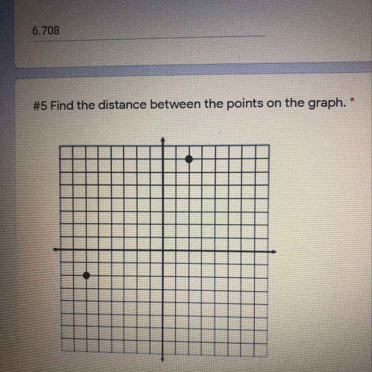 #5 Find the distance between the points on the graph.