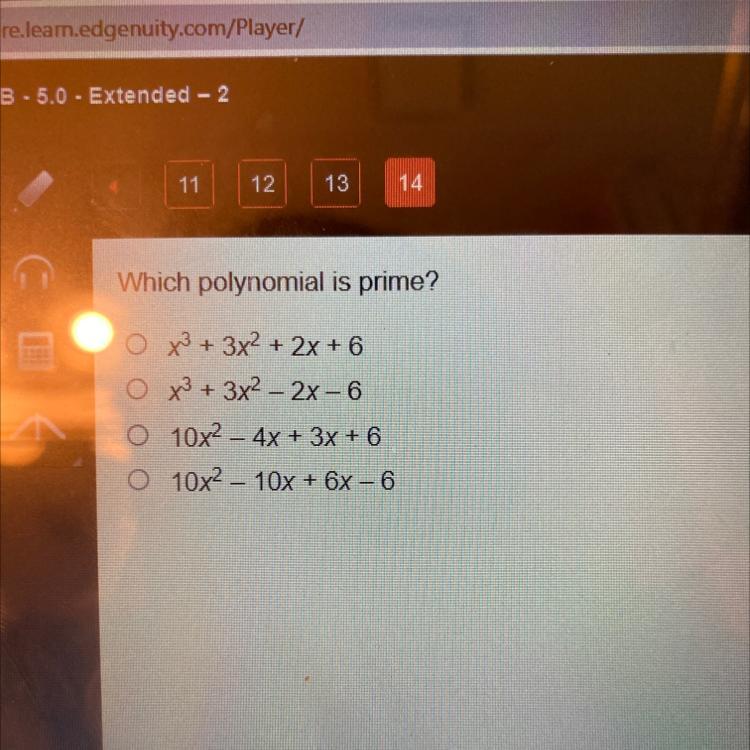 Which polynomial is prime?Plz help!