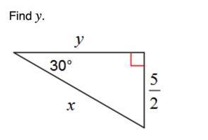 Use the figure to find y.