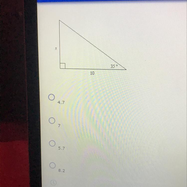 Find the value of x to the nearest tenth!