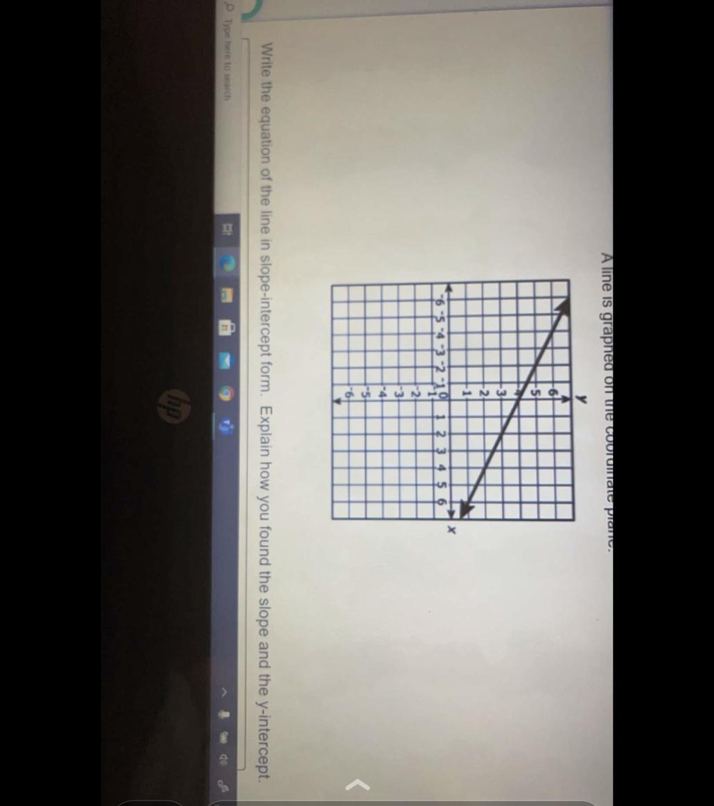 Write The Equation Of The Line In The Slope Intercept Form?