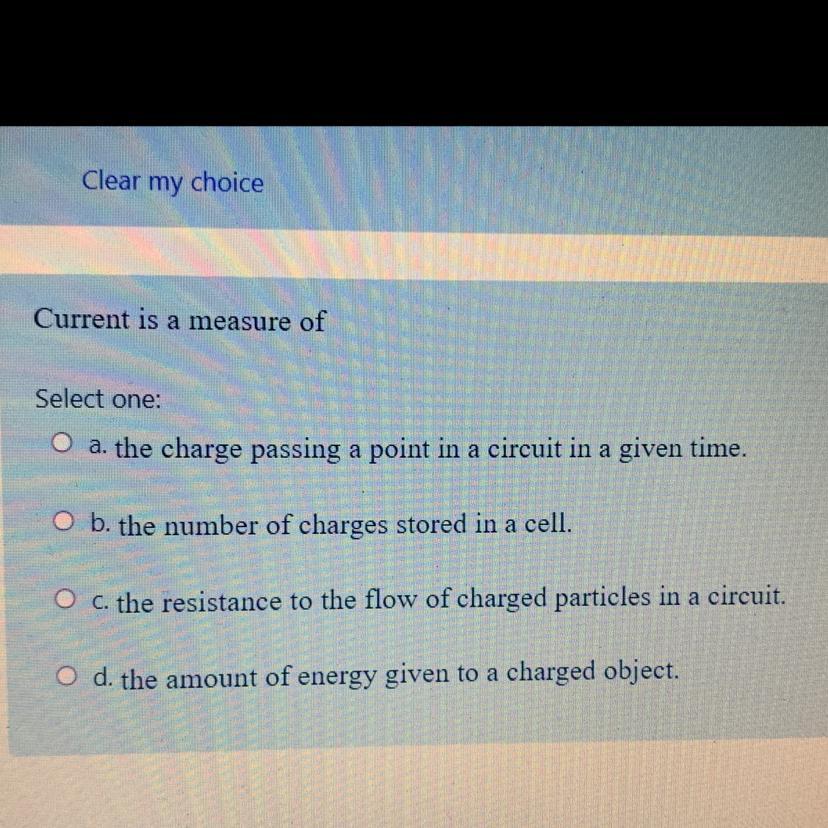 Current is a measure of