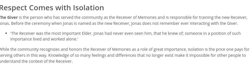 Who is the Receiver? (The Giver)