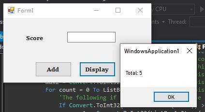 Visual Basic Help:Code A Program That Reads A Test Score (number) From A Text-box, Each Time A Button