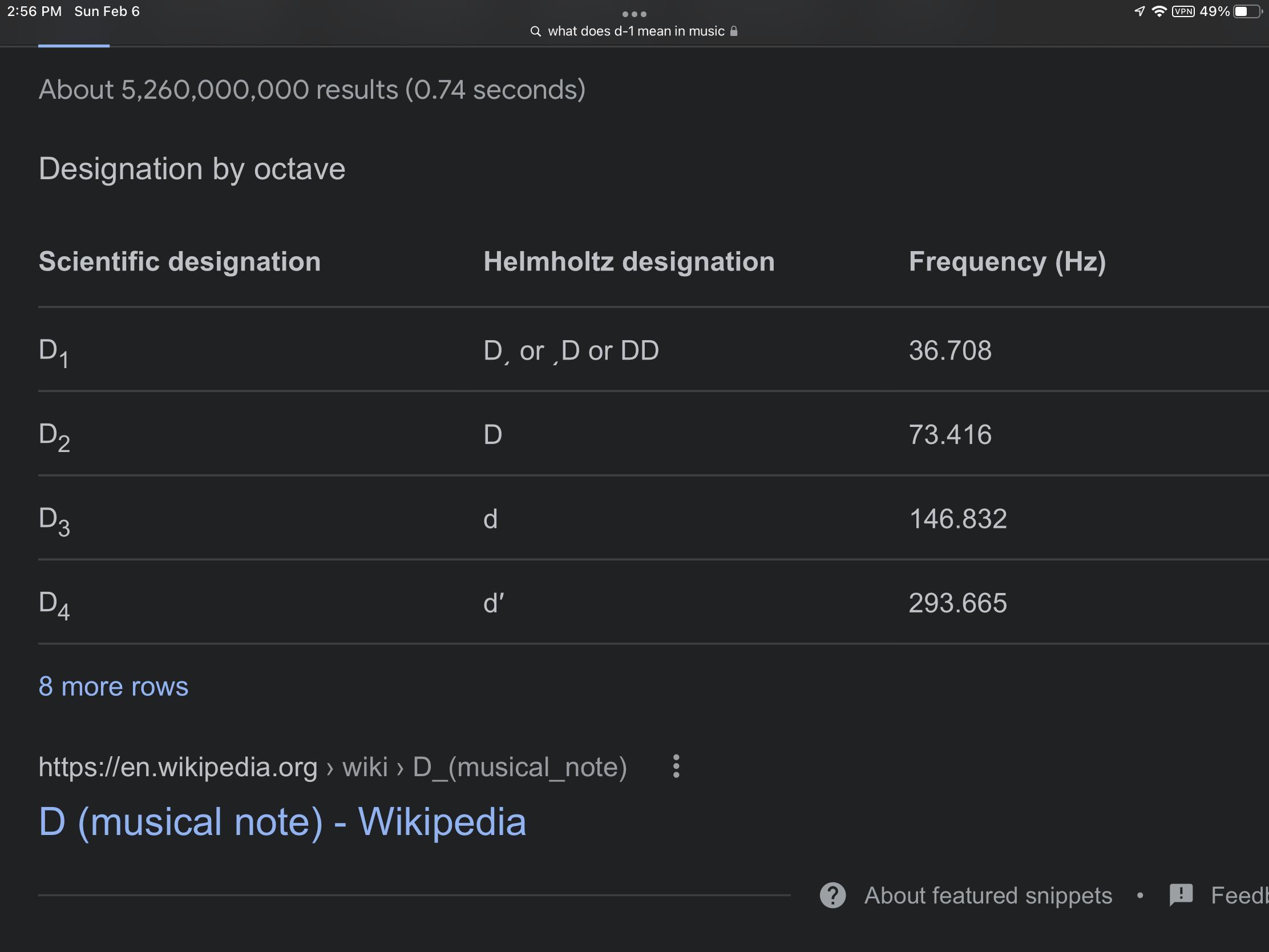 What dose d-1 one mean viola