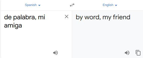 What Word Completes This Conversation?Mara: Gracias, Eduardo!Eduardo: De ______, Mi Amiga. 1. Clic 2.
