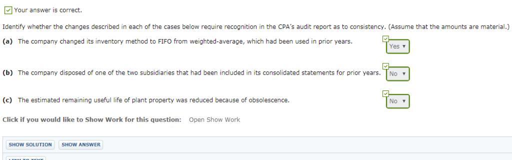 Be 2.3 Discuss Whether The Changes Described In Each Of The Cases Below Require Recognition In The Cpas