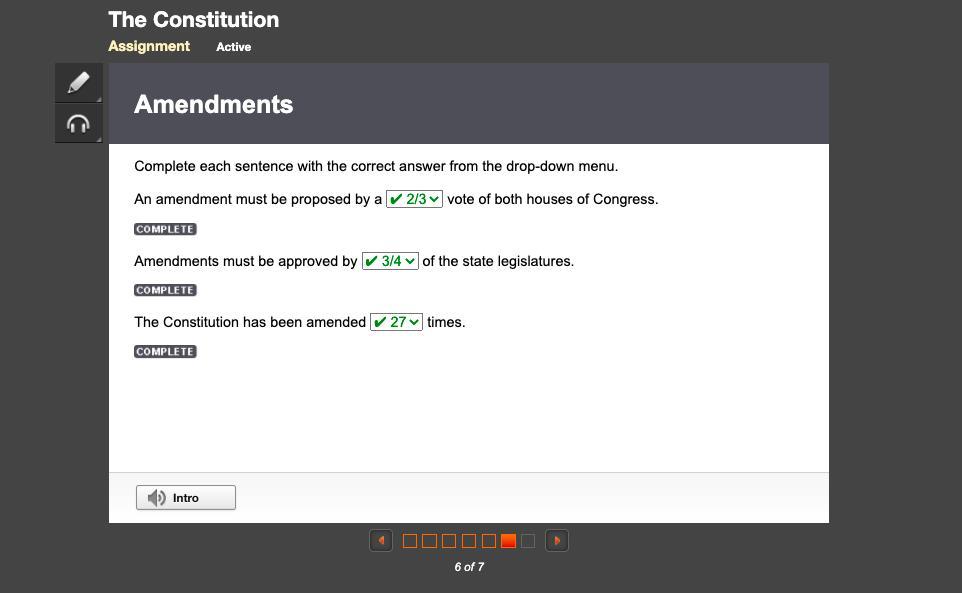 Amendments must be approved by of the state legislatures.