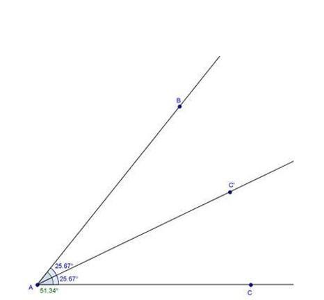 Question 1 Measure BAC. Create an angle with half the measure of BAC by drawing a ray in the interior
