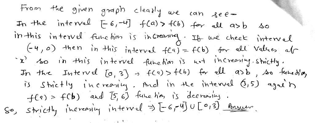 Determine The Interval(s) On Which The Function Is (strictly) Increasing. Write Your Answer As An Interval