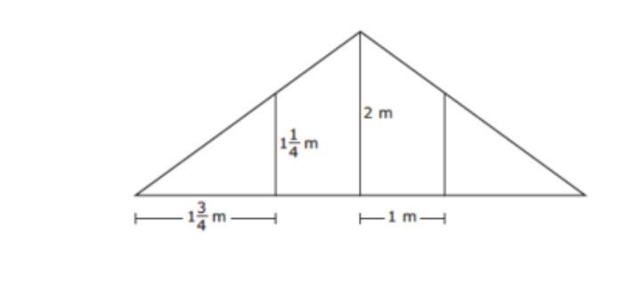 An advertising banner has four sections as modeled below. Two sections are congruent trapezoids and two