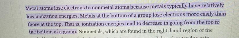 which element would be most likely to lose electrons in chemical bond