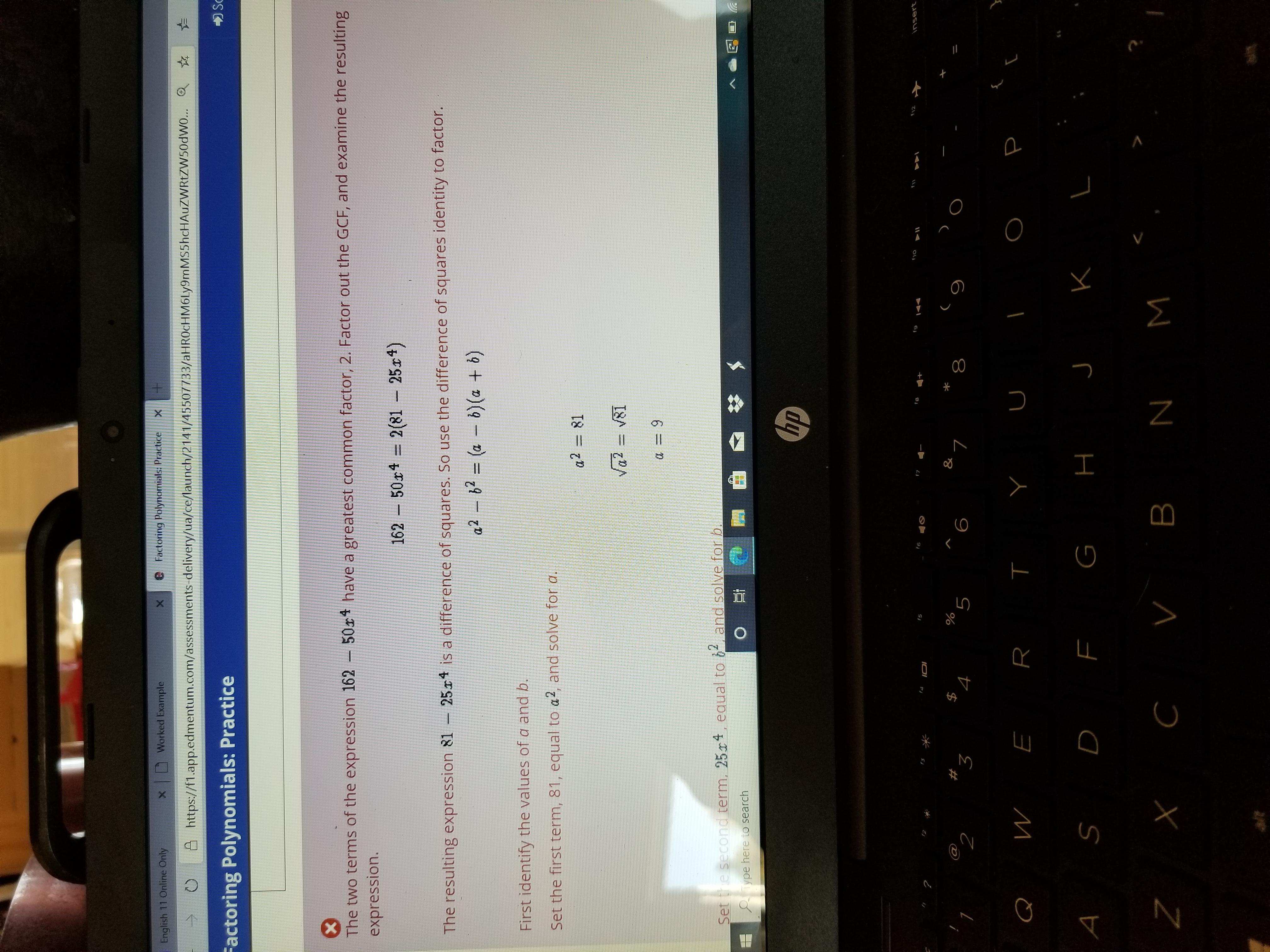 What is the completely factored form of this expression?162 - 50x^4