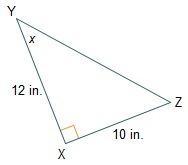 Which is the best approximation for the measure of angle xyz? 33.6 39.8 50.2 56.4