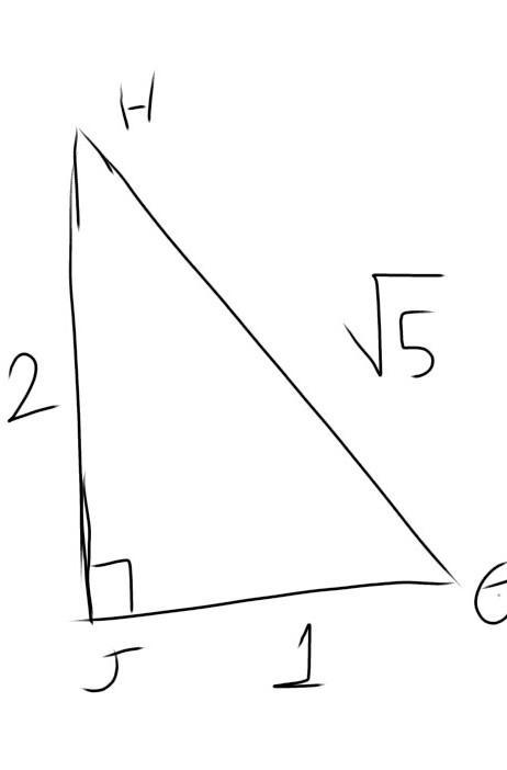 Find the tangents of the acute angles in the right triangle. Write each answer as a fraction.
