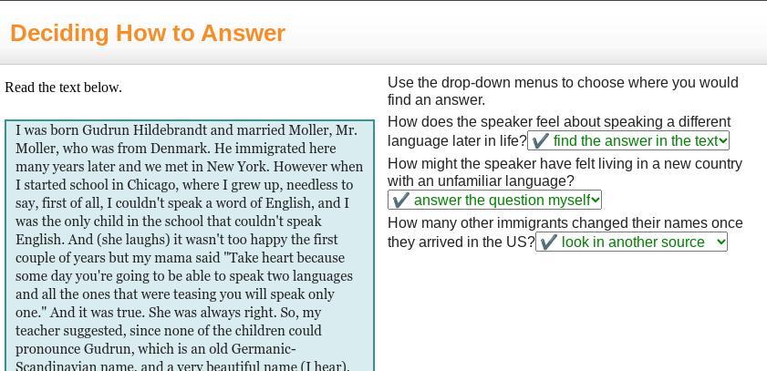 Read The Text Below.I Was Born Gudrun Hildebrandt And Married Moller, Mr. Moller, Who Was From Denmark.