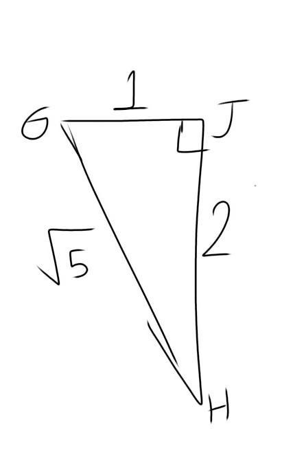 Find the tangents of the acute angles in the right triangle. Write each answer as a fraction.