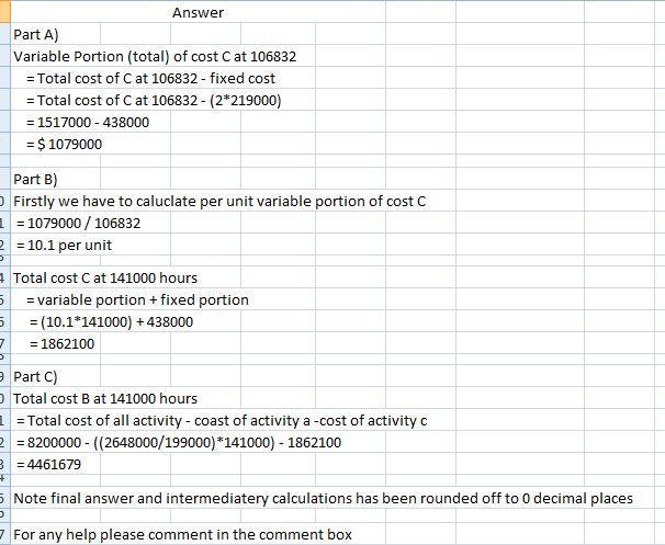 t.l. franklin corporation has three costs: a, which is variable; b, which is fixed; and c, which is semivariable.