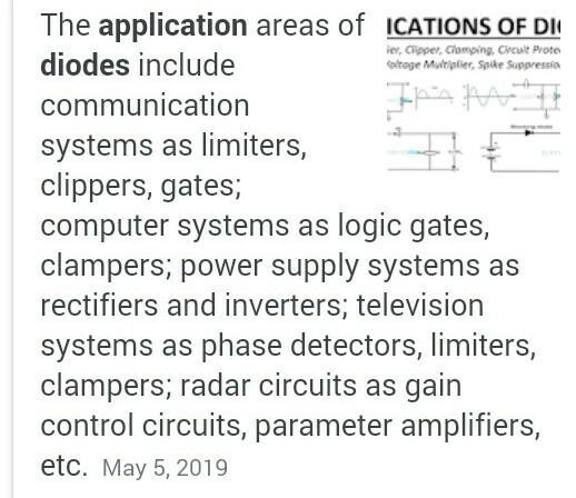 uses of diodes in the society
