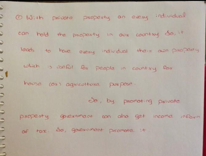 What can the government do to help promote the concept of private property?