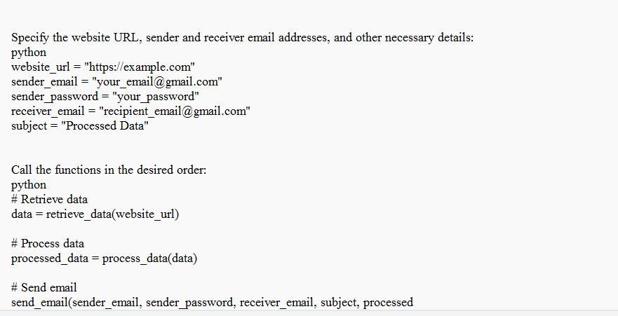 Use knowledge of Network Programming to run and retrieve data from any website and process the data then
