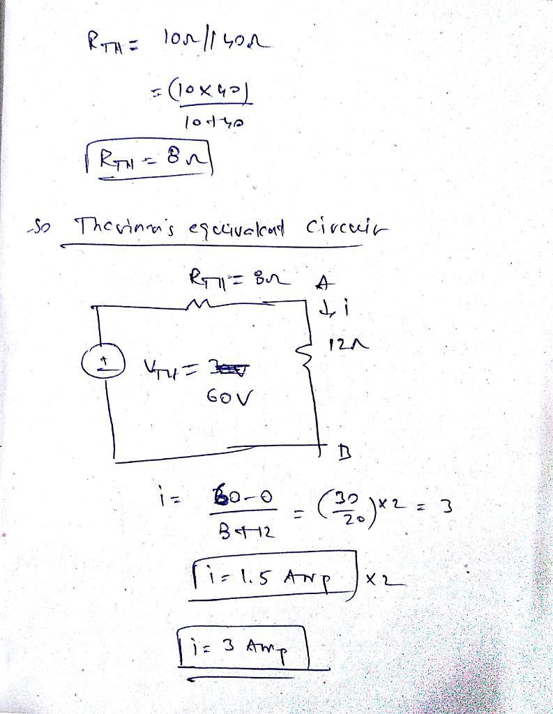 Solve For The Current I In The Circuit Of Fig. 4. 103 Using Thevenin's Theorem. (Hint. Find The Thevenin