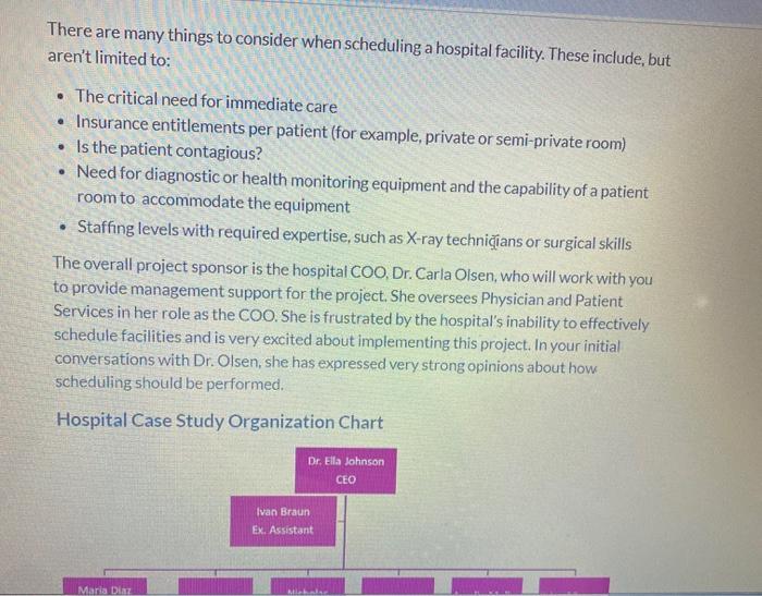 As A Project Manager, What Advantages Could You Have With The Hospital COO Being The Project Sponsor?