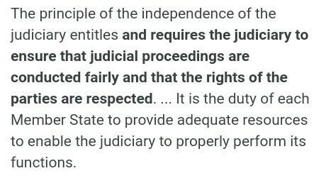 What is independent Judiciary?