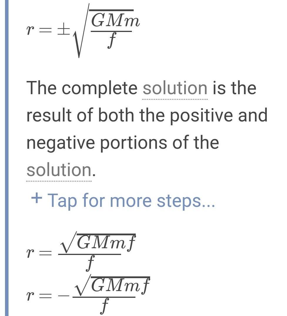 Given the following equation, solve for r.