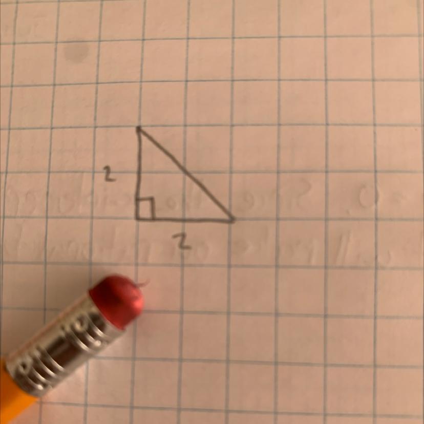 Question 3 (5 points)Draw a right isosceles triangle.