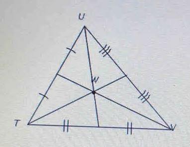 The Diagram Shows &amp; TUV. Which Term Describes Point W?TA. OrthocenterB. CentroidC. CircumcenterOD.