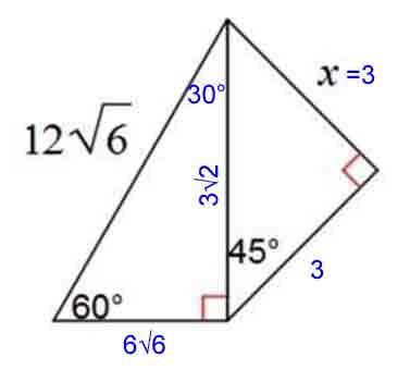 Use the figure to find x.