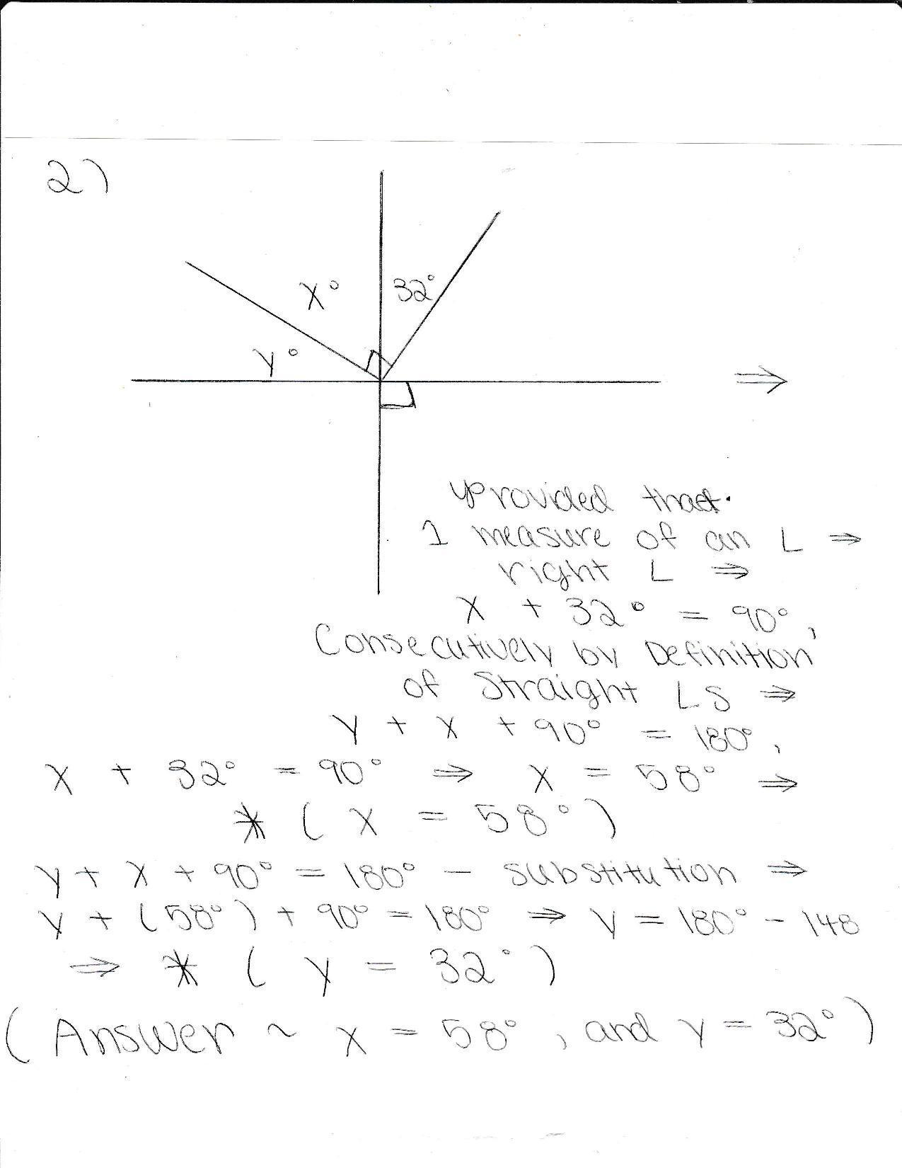 1, Two Lines Meet At A Point That Is Also The Endpoint Of A Ray. Set Up And Solve The Appropriate Equations