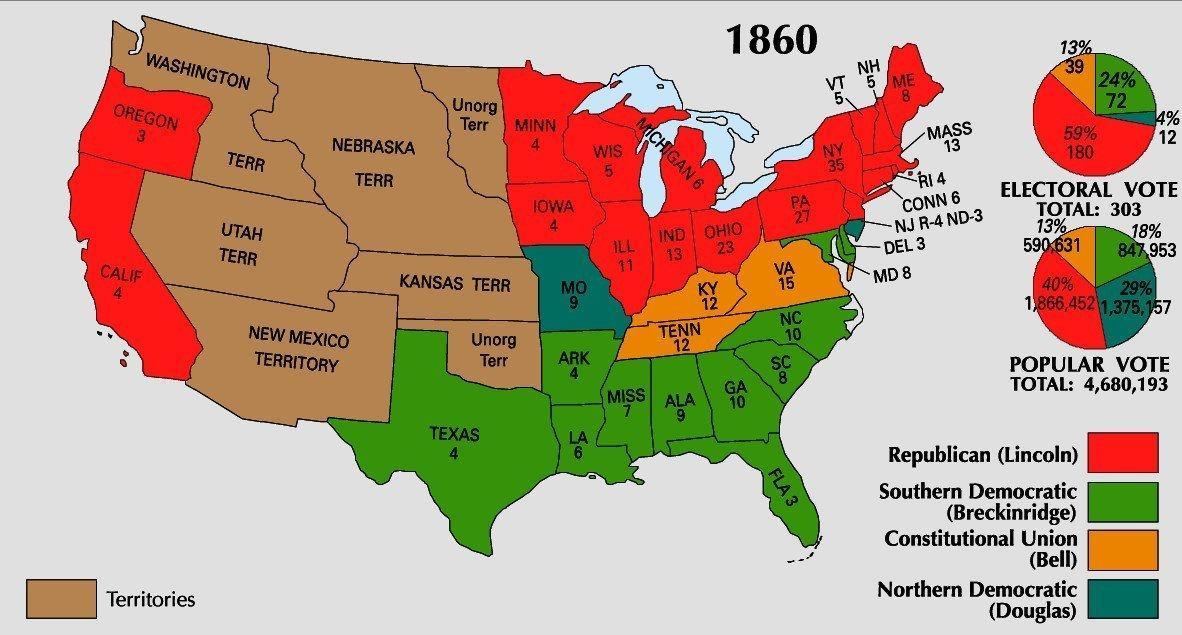 Why did the southern states decide to secede after the election of 1860?.