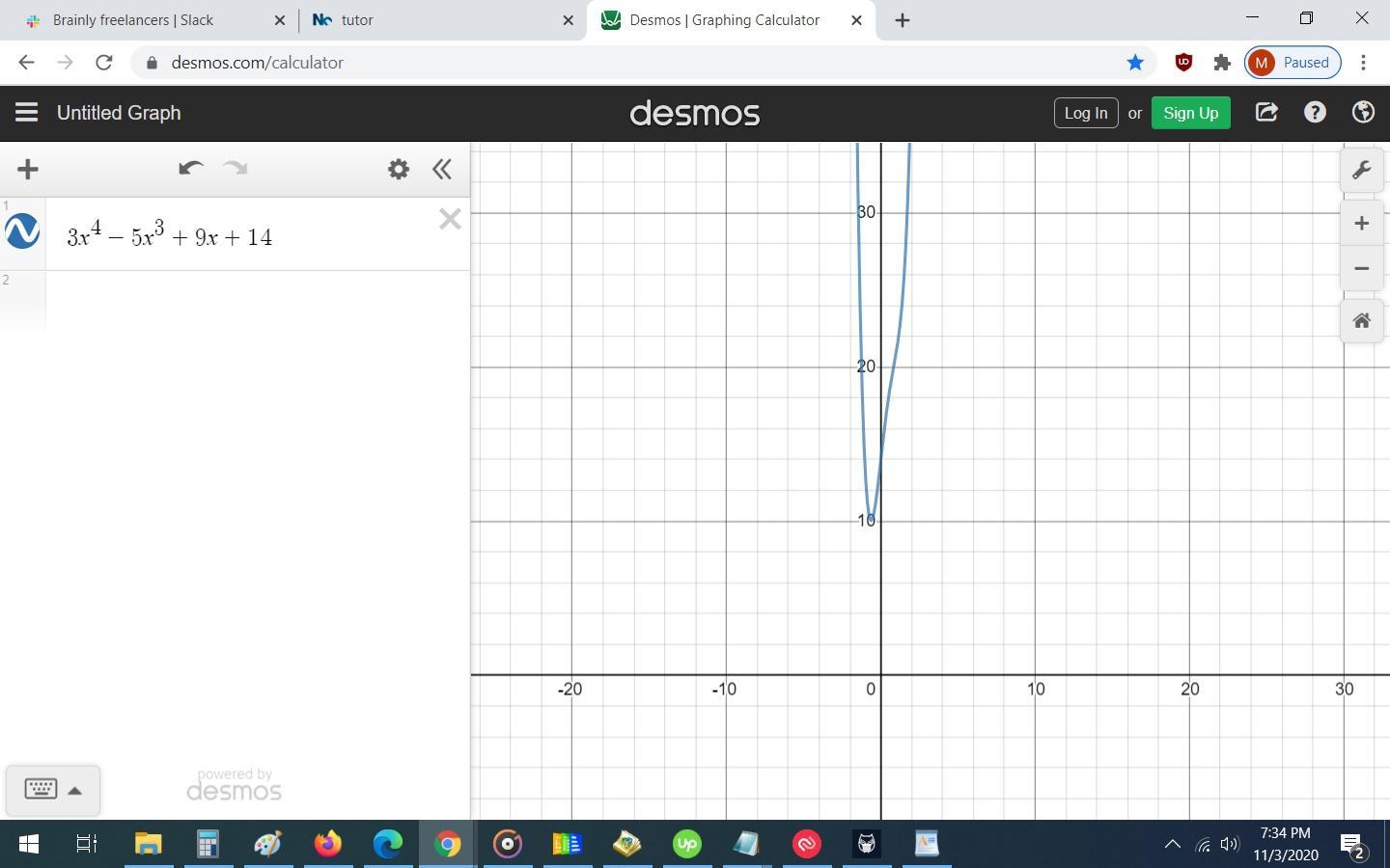 Suppose the area of a rectangle can be expressed by the polynomial expression 3x^4 - 5x^3 + 9x + 14.