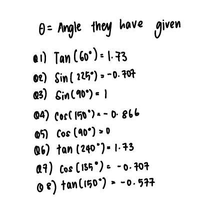 100 points Sin cos tan will give brainliest please answer 