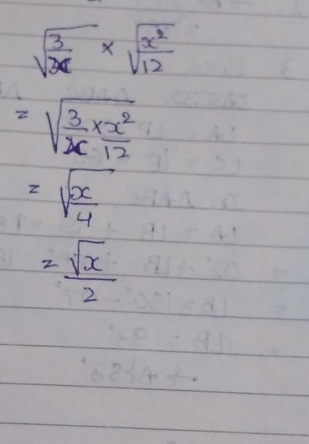 Which choice is equivalent to the product below when x &gt; 0? 
